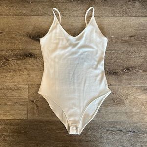 American Eagle white ribbed tank bodysuit